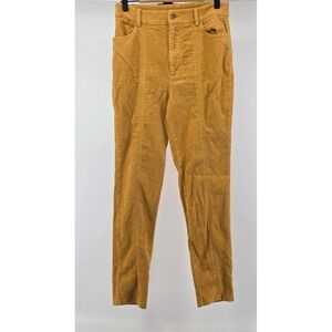 Forever 21 Corduroy Pants Mustard Yellow High Waisted Women's Size M